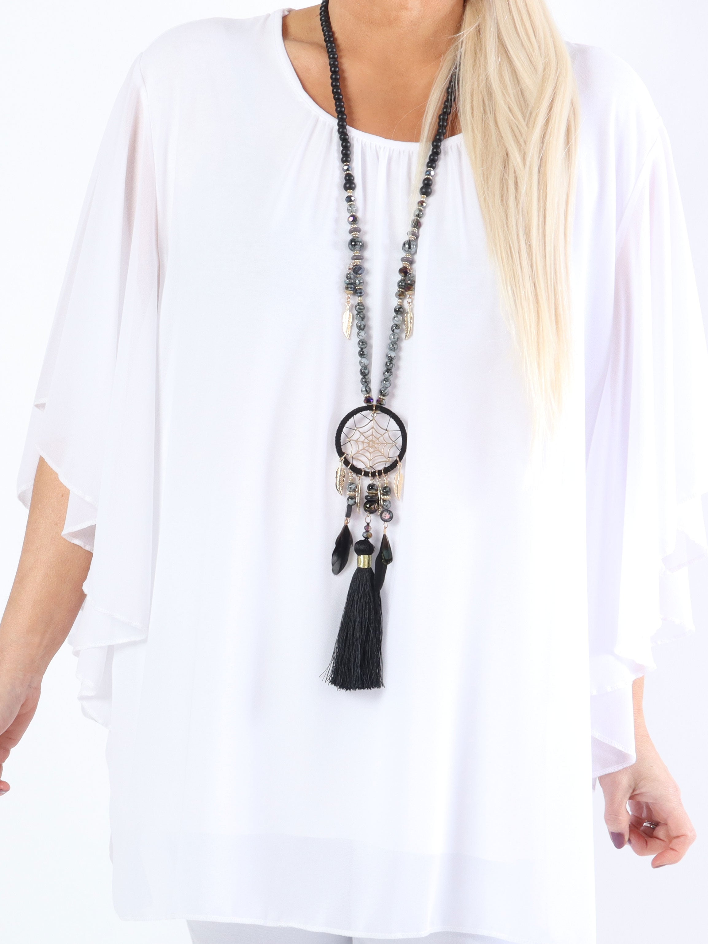 Annis - Sød plus size tunika i løs pasform i chiffon